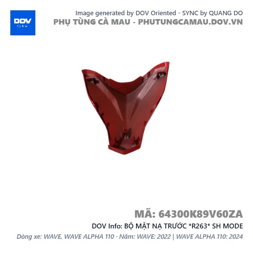 BỘ MẶT NẠ TRƯỚC *R263* SH MODE — 64300K89V60ZA