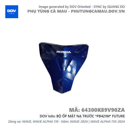 BỘ ỐP MẶT NẠ TRƯỚC *PB421M* FUTURE — 64300K89V90ZA