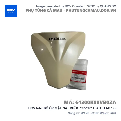 BỘ ỐP MẶT NẠ TRƯỚC *Y229P* LEAD, LEAD 125 — 64300K89VB0ZA