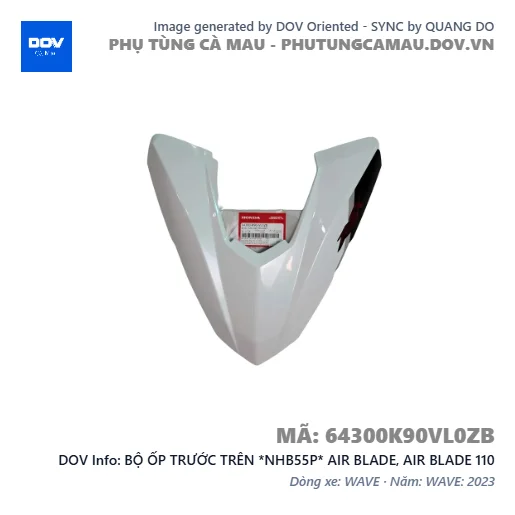 BỘ ỐP TRƯỚC TRÊN *NHB55P* AIR BLADE, AIR BLADE 110 — 64300K90VL0ZB