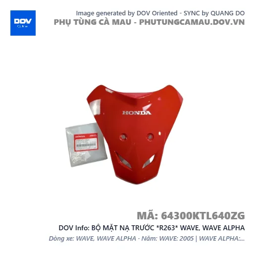 BỘ MẶT NẠ TRƯỚC *R263* WAVE, WAVE ALPHA — 64300KTL640ZG