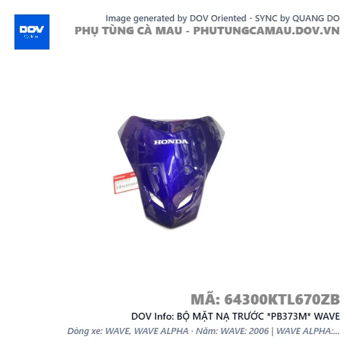 BỘ MẶT NẠ TRƯỚC *PB373M* WAVE — 64300KTL670ZB