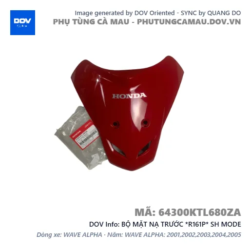 BỘ MẶT NẠ TRƯỚC *R161P* SH MODE — 64300KTL680ZA