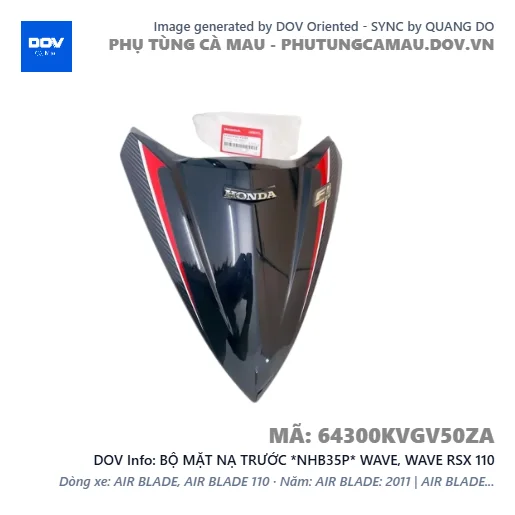 BỘ MẶT NẠ TRƯỚC *NHB35P* WAVE, WAVE RSX 110 — 64300KVGV50ZA