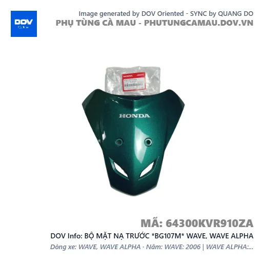 BỘ MẶT NẠ TRƯỚC *BG107M* WAVE, WAVE ALPHA — 64300KVR910ZA