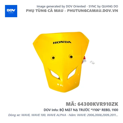 BỘ MẶT NẠ TRƯỚC *Y106* REBEL 1100 — 64300KVR910ZK