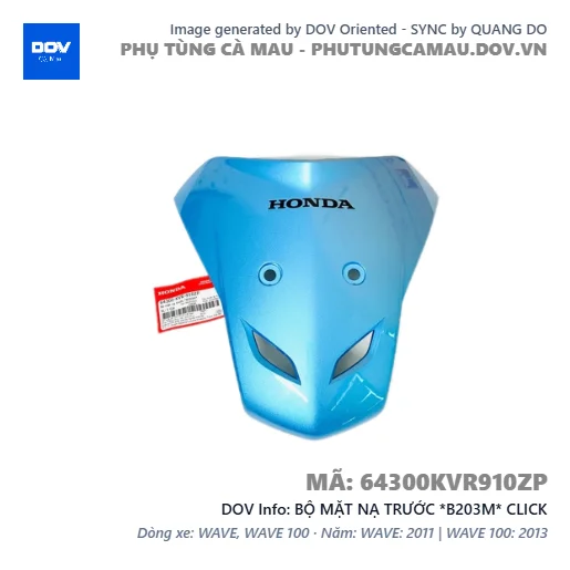 BỘ MẶT NẠ TRƯỚC *B203M* CLICK — 64300KVR910ZP