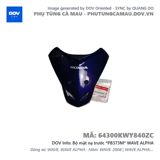 Bộ mặt nạ trước *PB373M* WAVE ALPHA — 64300KWY840ZC