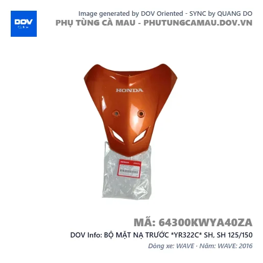 BỘ MẶT NẠ TRƯỚC *YR322C* SH, SH 125/150 — 64300KWYA40ZA