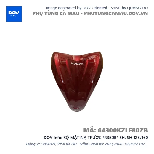 BỘ MẶT NẠ TRƯỚC *R350B* SH, SH 125/160 — 64300KZLE80ZB