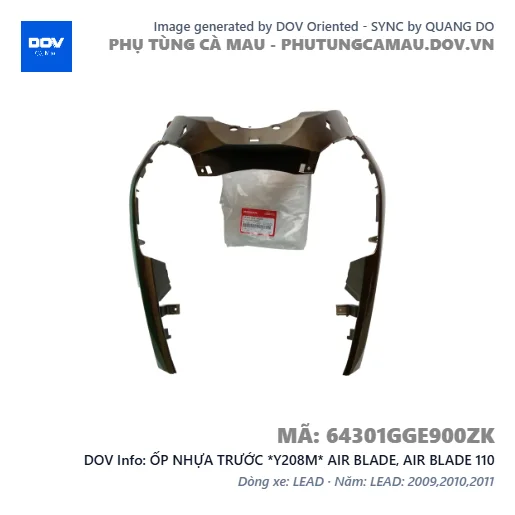 ỐP NHỰA TRƯỚC *Y208M* AIR BLADE, AIR BLADE 110 — 64301GGE900ZK