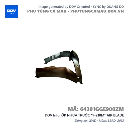 ỐP NHỰA TRƯỚC *Y-218M* AIR BLADE — 64301GGE900ZM