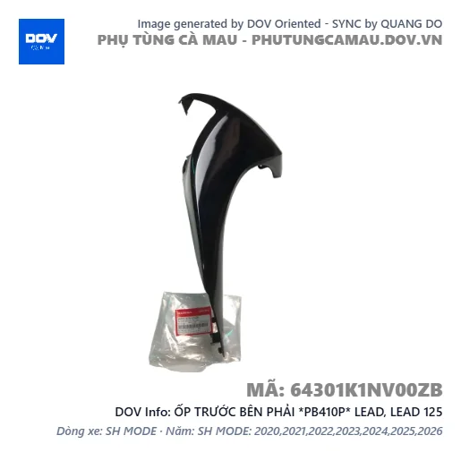 ỐP TRƯỚC BÊN PHẢI *PB410P* LEAD, LEAD 125 — 64301K1NV00ZB