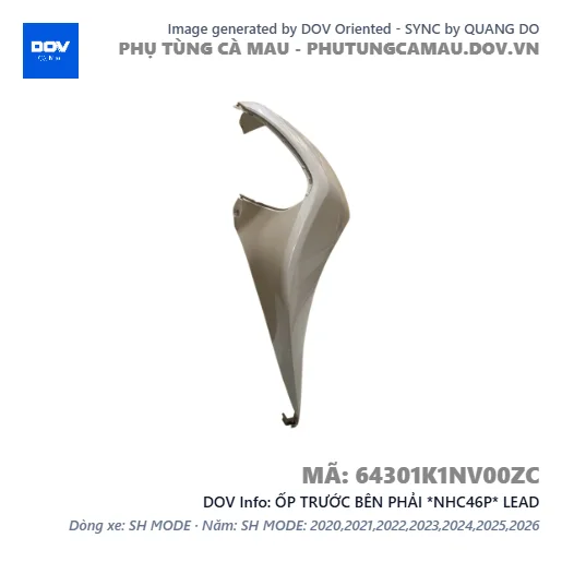 ỐP TRƯỚC BÊN PHẢI *NHC46P* LEAD — 64301K1NV00ZC