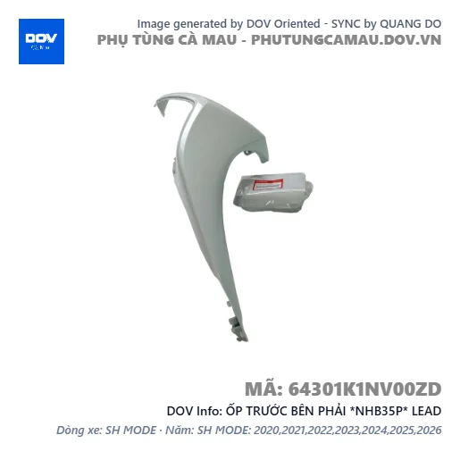 ỐP TRƯỚC BÊN PHẢI *NHB35P* LEAD — 64301K1NV00ZD