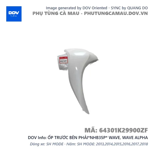 ỐP TRƯỚC BÊN PHẢI*NHB35P* WAVE, WAVE ALPHA — 64301K29900ZF