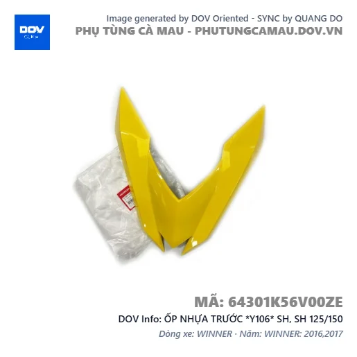 ỐP NHỰA TRƯỚC *Y106* SH, SH 125/150 — 64301K56V00ZE