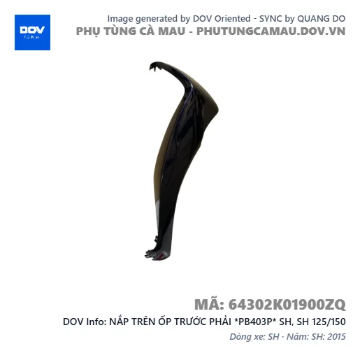 NẮP TRÊN ỐP TRƯỚC PHẢI *PB403P* SH, SH 125/150 — 64302K01900ZQ