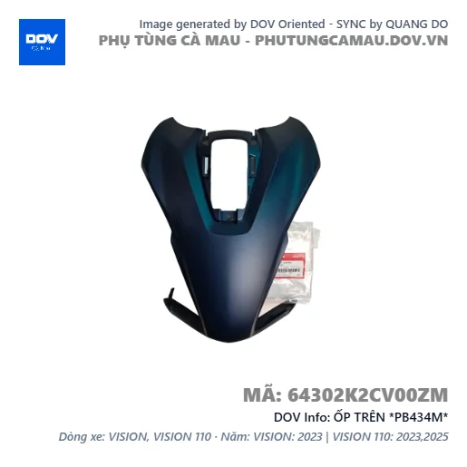 ỐP TRÊN *PB434M* — 64302K2CV00ZM