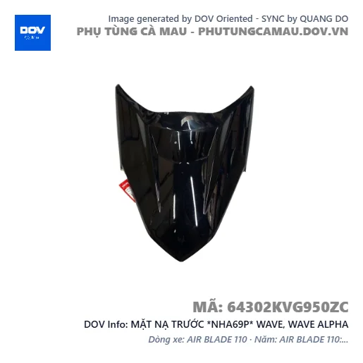 MẶT NẠ TRƯỚC *NHA69P* WAVE, WAVE ALPHA — 64302KVG950ZC