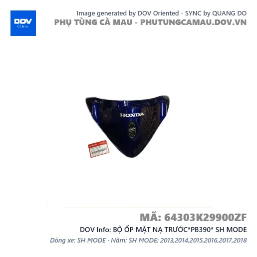 BỘ ỐP MẶT NẠ TRƯỚC*PB390* SH MODE — 64303K29900ZF