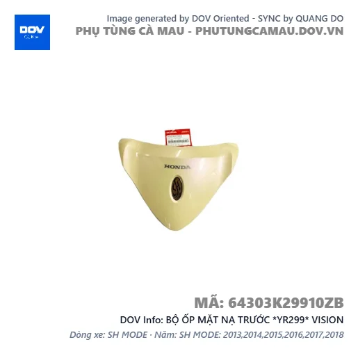 BỘ ỐP MẶT NẠ TRƯỚC *YR299* VISION — 64303K29910ZB
