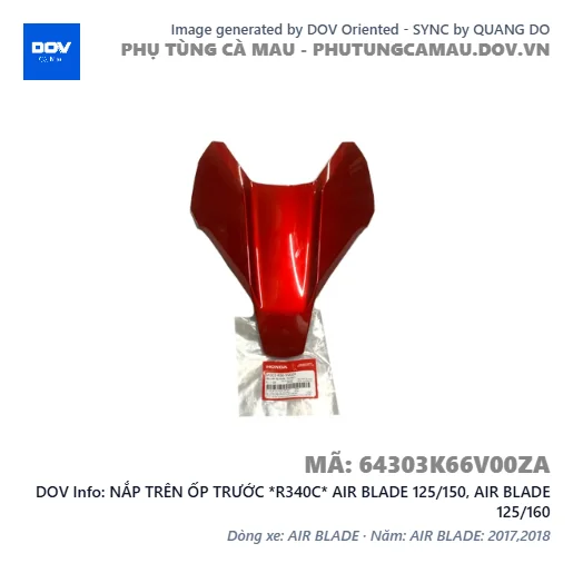 NẮP TRÊN ỐP TRƯỚC *R340C* AIR BLADE 125/150, AIR BLADE 125/160 — 64303K66V00ZA