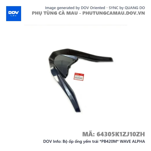 Bộ ốp ống yếm trái *PB420M* WAVE ALPHA — 64305K1ZJ10ZH