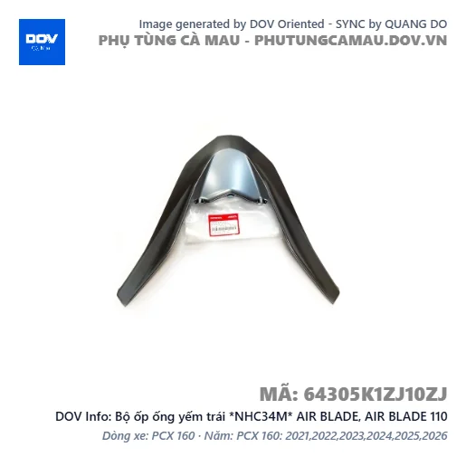Bộ ốp ống yếm trái *NHC34M* AIR BLADE, AIR BLADE 110 — 64305K1ZJ10ZJ