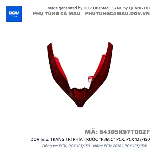 TRANG TRÍ PHÍA TRƯỚC *R368C* PCX, PCX 125/150 — 64305K97T00ZF