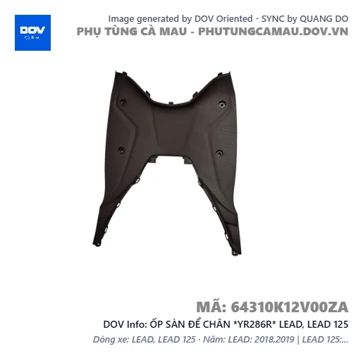 ỐP SÀN ĐỂ CHÂN *YR286R* LEAD, LEAD 125 — 64310K12V00ZA