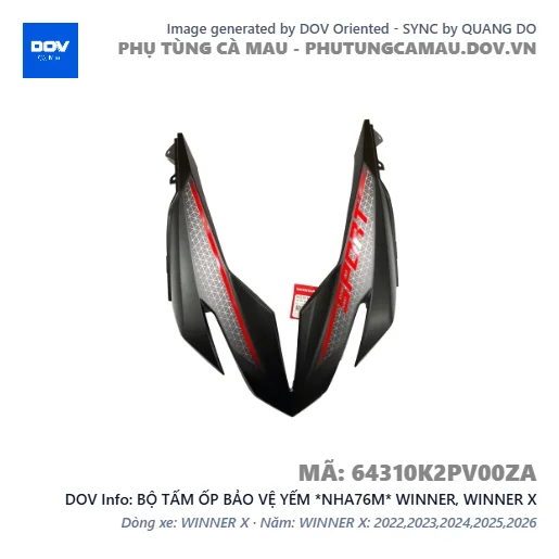 BỘ TẤM ỐP BẢO VỆ YẾM *NHA76M* WINNER, WINNER X — 64310K2PV00ZA