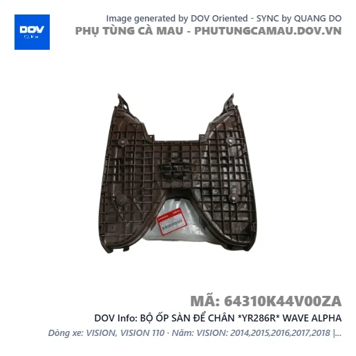 BỘ ỐP SÀN ĐỂ CHÂN *YR286R* WAVE ALPHA — 64310K44V00ZA
