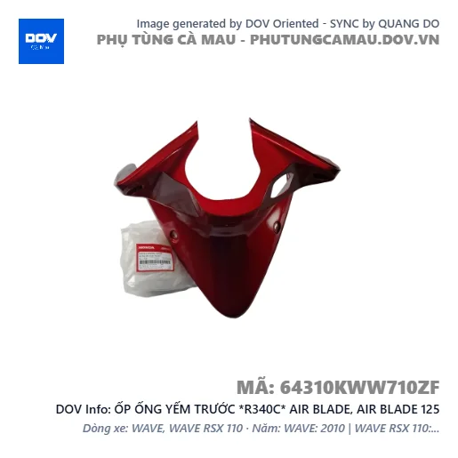 ỐP ỐNG YẾM TRƯỚC *R340C* AIR BLADE, AIR BLADE 125 — 64310KWW710ZF