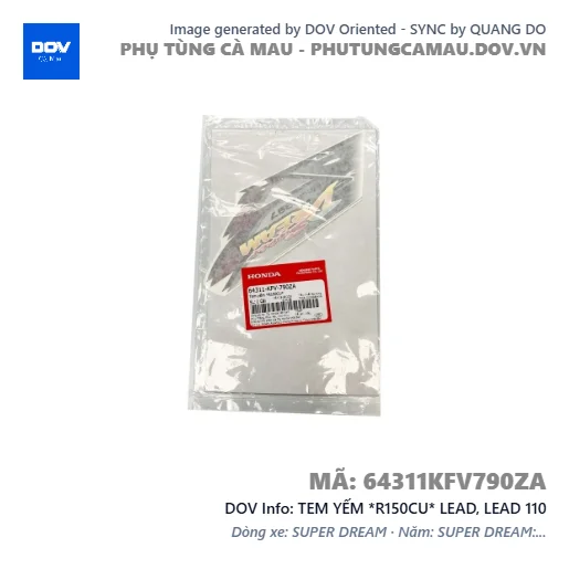 TEM YẾM *R150CU* LEAD, LEAD 110 — 64311KFV790ZA