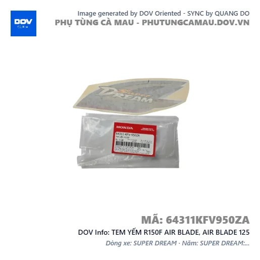 TEM YẾM R150F AIR BLADE, AIR BLADE 125 — 64311KFV950ZA