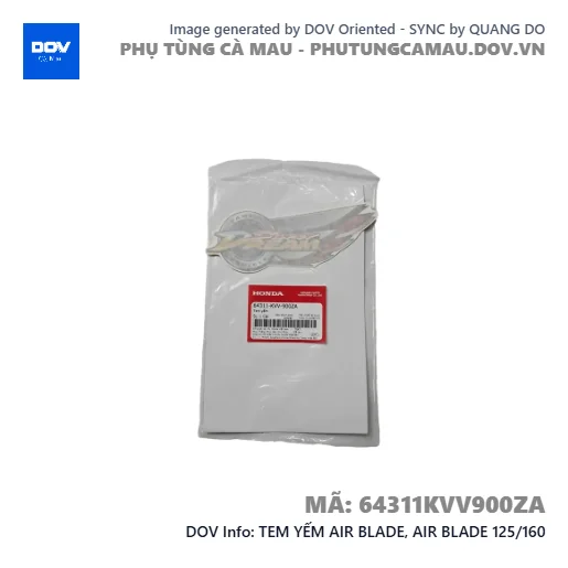 TEM YẾM AIR BLADE, AIR BLADE 125/160 — 64311KVV900ZA