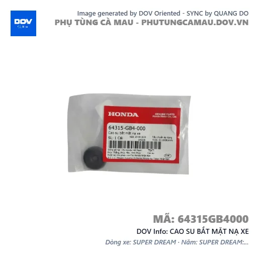 CAO SU BẮT MẶT NẠ XE  — 64315GB4000