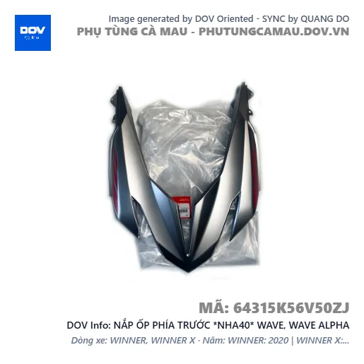 NẮP ỐP PHÍA TRƯỚC *NHA40* WAVE, WAVE ALPHA — 64315K56V50ZJ