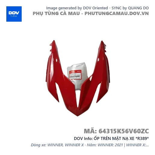 ỐP TRÊN MẶT NẠ XE *R389*  — 64315K56V60ZC