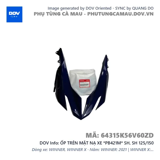 ỐP TRÊN MẶT NẠ XE *PB421M* SH, SH 125/150 — 64315K56V60ZD