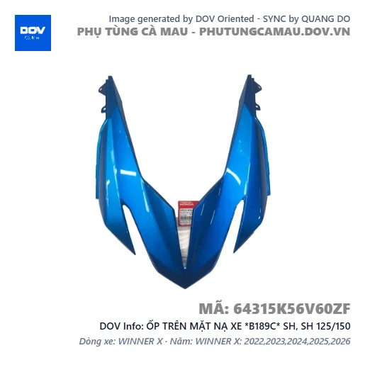ỐP TRÊN MẶT NẠ XE *B189C* SH, SH 125/150 — 64315K56V60ZF