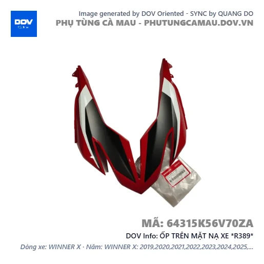 ỐP TRÊN MẶT NẠ XE *R389* — 64315K56V70ZA
