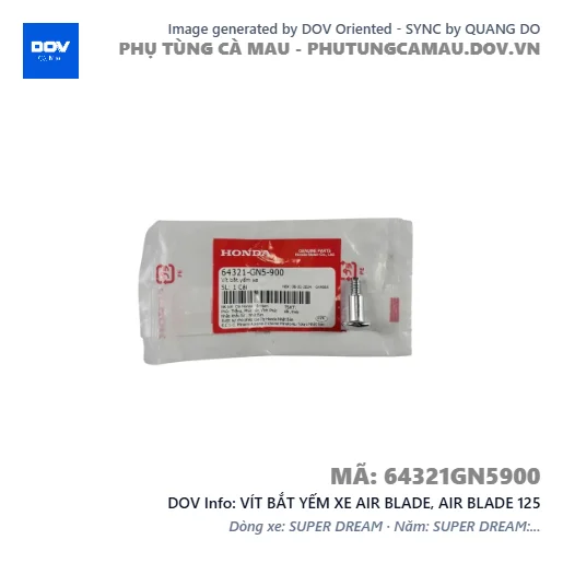 VÍT BẮT YẾM XE AIR BLADE, AIR BLADE 125 — 64321GN5900