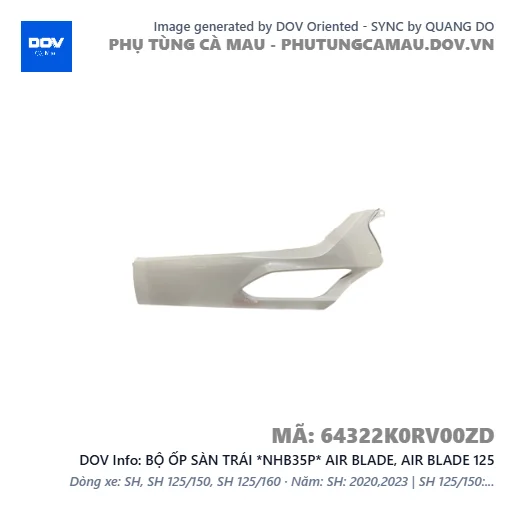 BỘ ỐP SÀN TRÁI *NHB35P* AIR BLADE, AIR BLADE 125 — 64322K0RV00ZD