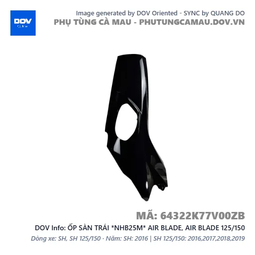 ỐP SÀN TRÁI *NHB25M* AIR BLADE, AIR BLADE 125/150 — 64322K77V00ZB