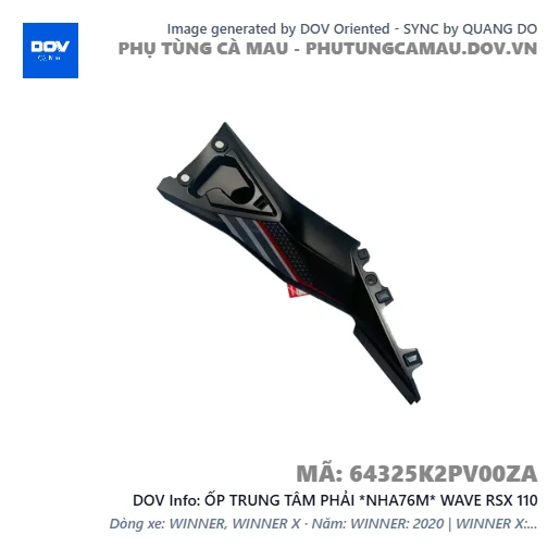 ỐP TRUNG TÂM PHẢI *NHA76M* WAVE RSX 110 — 64325K2PV00ZA