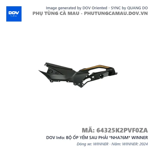 BỘ ỐP YẾM SAU PHẢI *NHA76M* WINNER — 64325K2PVF0ZA