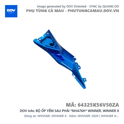 BỘ ỐP YẾM SAU PHẢI *NHA76H* WINNER, WINNER X — 64325K56V50ZA