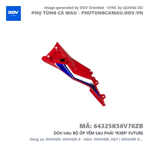 BỘ ỐP YẾM SAU PHẢI *R389* FUTURE — 64325K56V70ZB